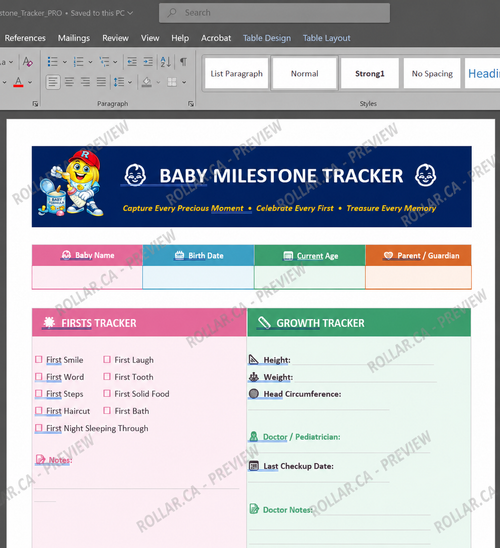Baby Milestone Tracker