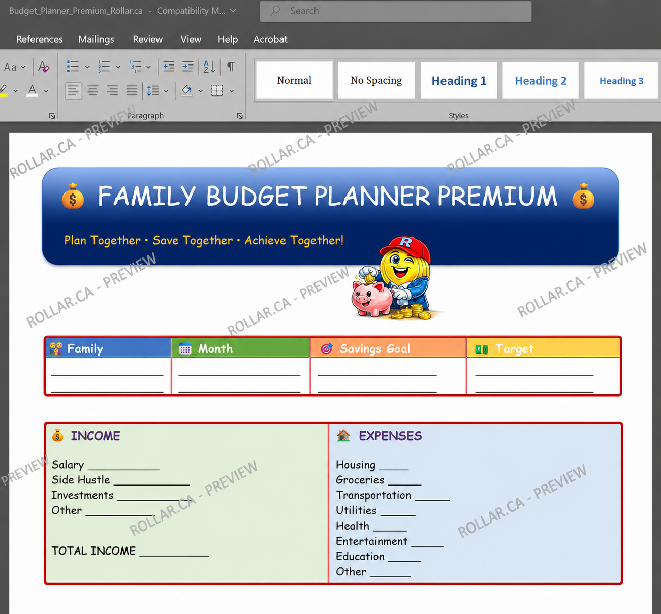 Family Budget Planner