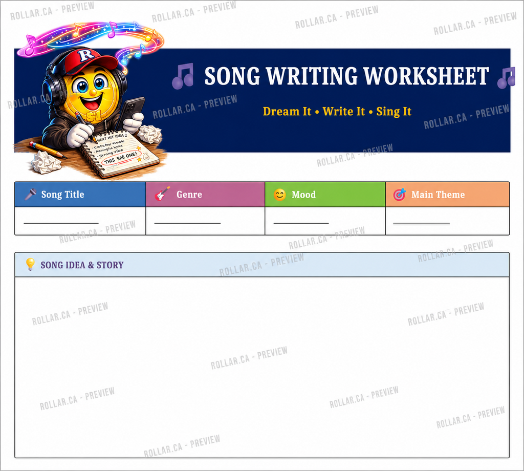 Song Writing Template