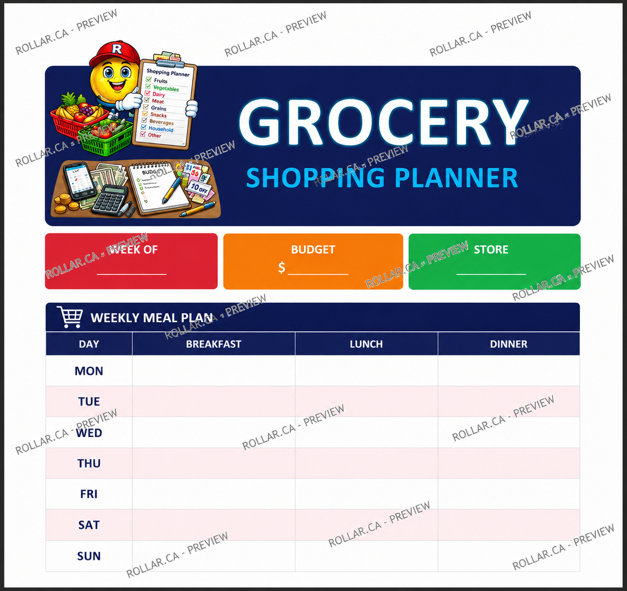 Grocery Shopping Planner