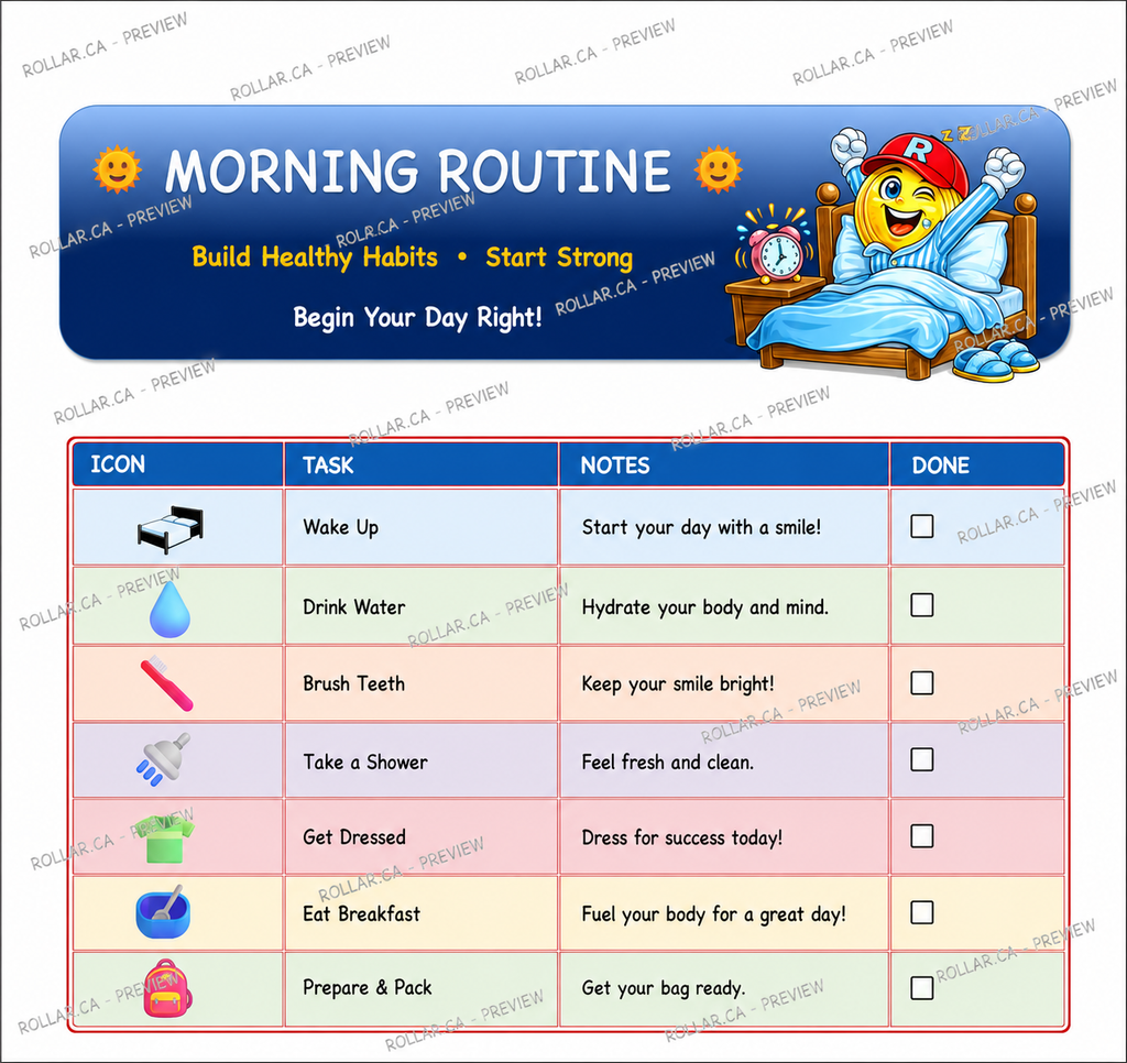 Morning Routine Template