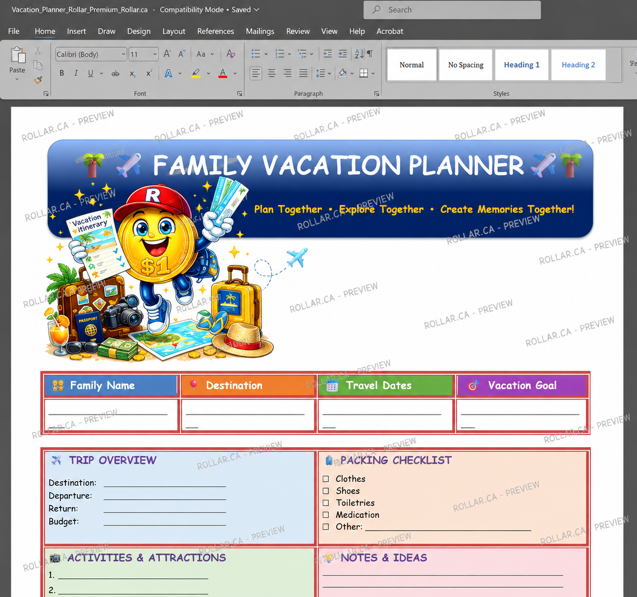 Family Vacation Planner