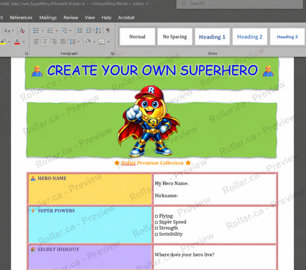 Create Your Own Superhero