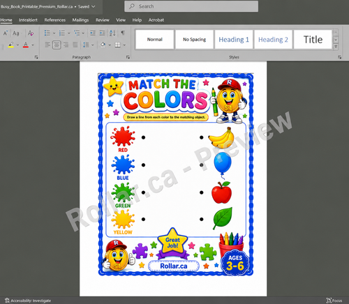 Busy Book Printable - 20 Pages
