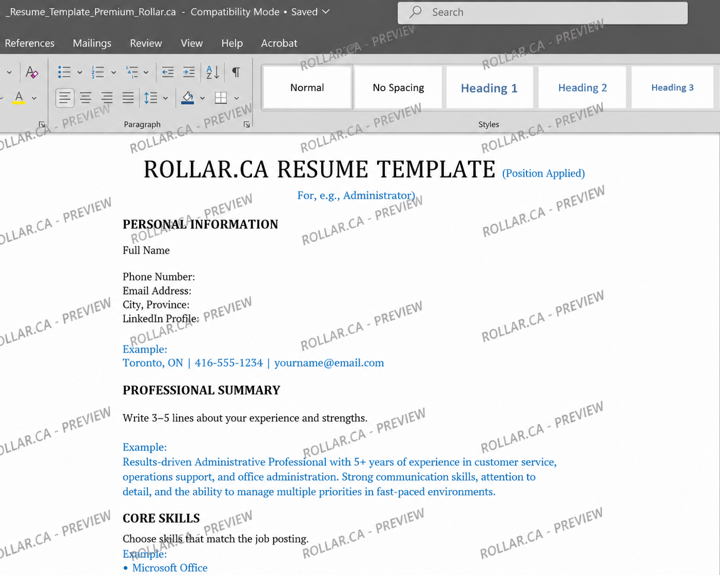 Professional Resume Kit
